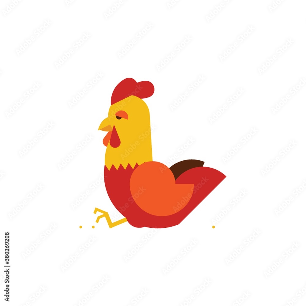 Rooster on white background Rooster on white background