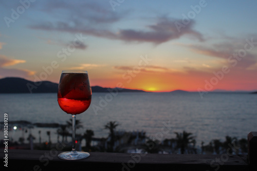 Sunset on the Aegean coast
