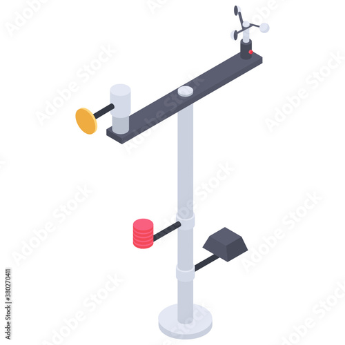 
Weather station isometric icon 

