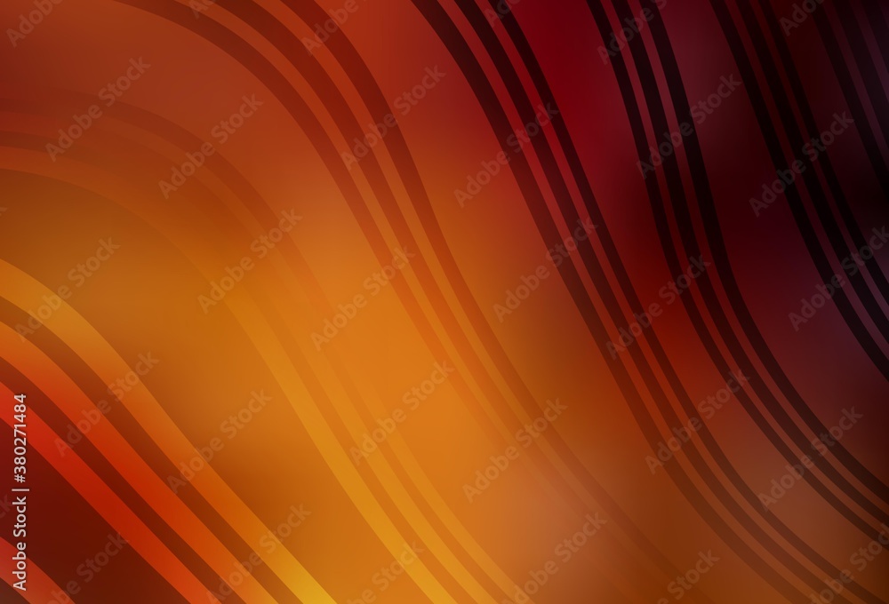 Dark Orange vector pattern with bent lines. Dark Orange vector pattern with bent lines.