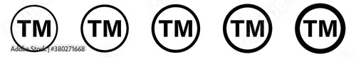 trademark icon, trade mark isolated on transparent, flat design style. trade mark sign. 
