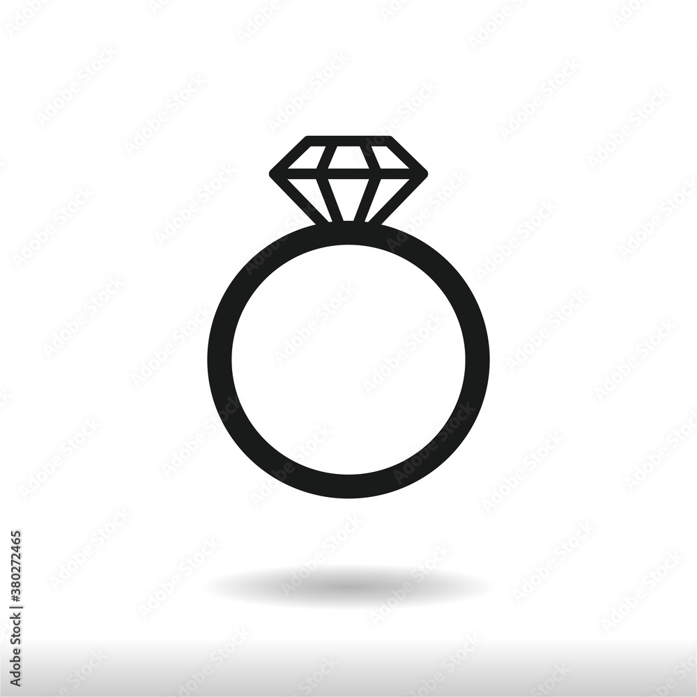 Ring icon vector . Diamond ring sign Ring icon vector . Diamond ring sign