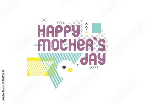 contemporary happy mother days concept
