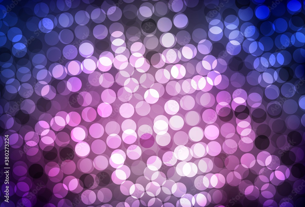 Dark Purple vector template with circles.