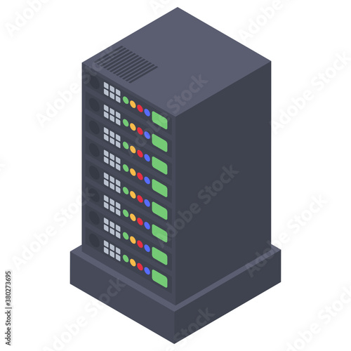 
Server icon, isometric vector 
