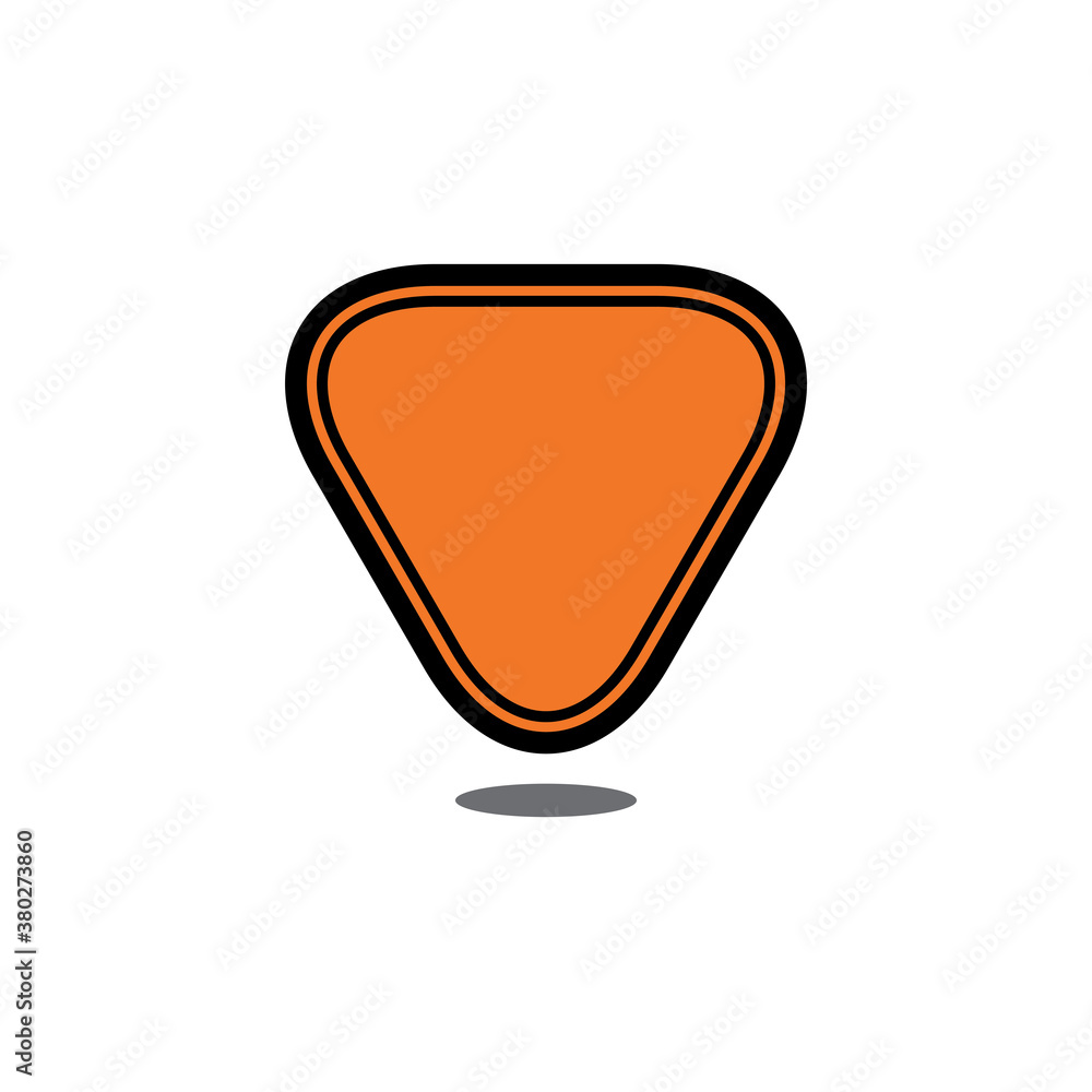 Pick Guitar Icon Design Vector Template Illustration Pick Guitar Icon Design Vector Template Illustration