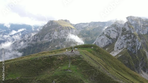 Flying above the alps and the Geneva lake at 2172 meters,  Switzerland.