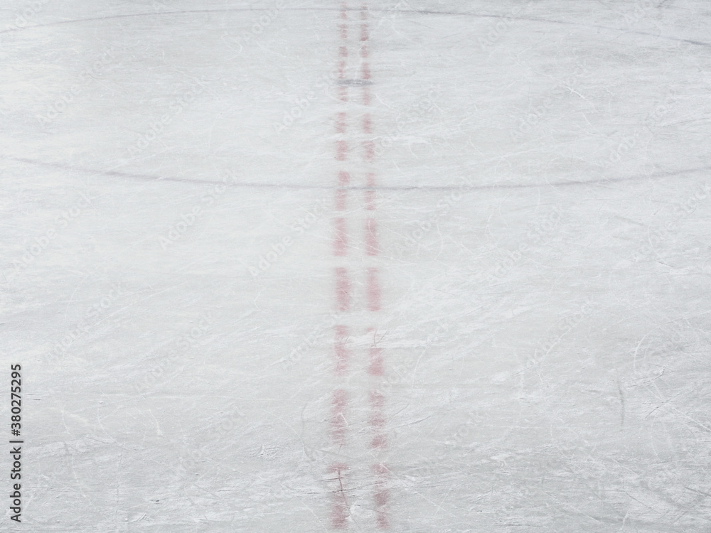 Obraz premium Ice hockey rink markings, winter sport texture