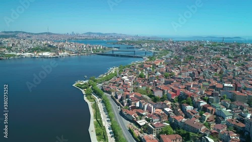 Istanbul, Golden Horn, Halic aerial view photo