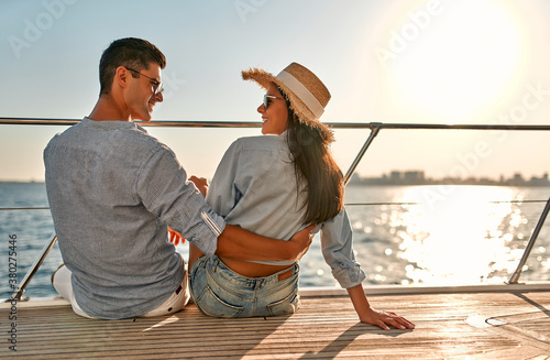 Couple on yacht