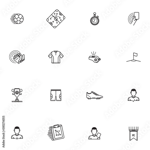 Set of football icons