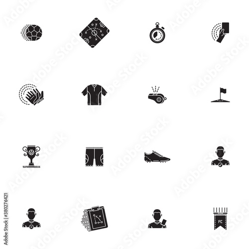 Set of football icons