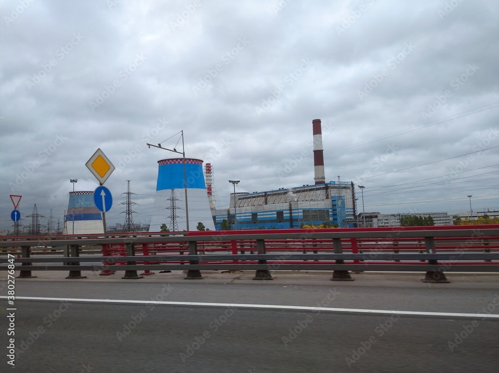 industrial plant in the port