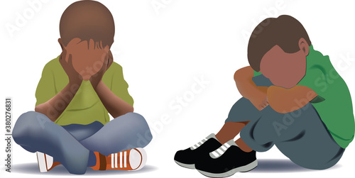 disappointed bored children