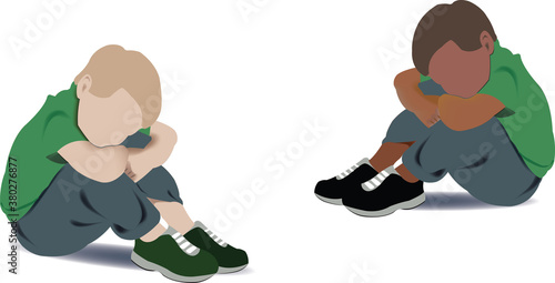 disappointed bored children