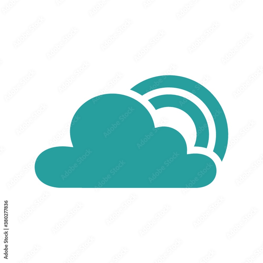 Rainbow with clouds icon Rainbow with clouds icon