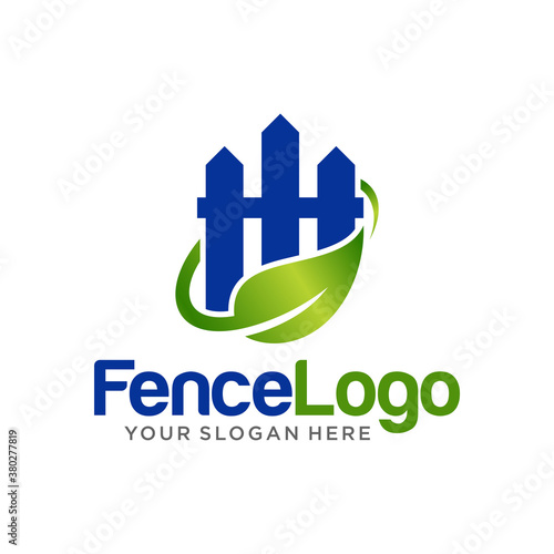 Fence Logo Design Stock Vector Template 
