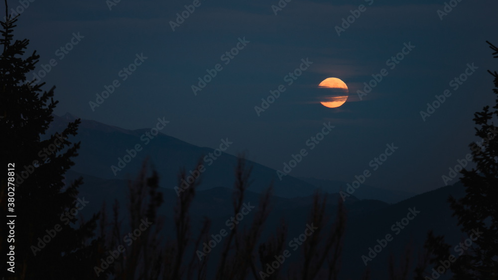 The great full moon in Nízká Tatra national park, in Slovakia. The great full moon in Nízká Tatra national park, in Slovakia.