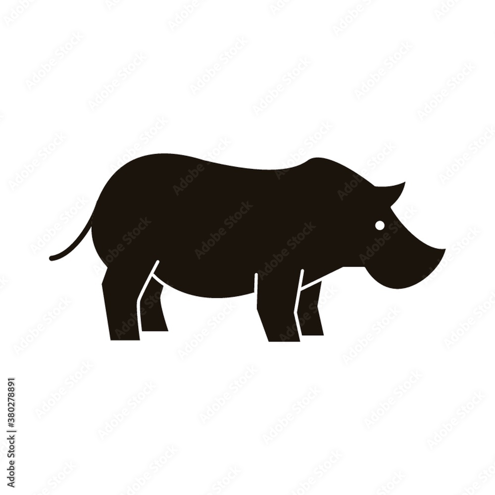 Fototapeta premium Rhinoceros icon