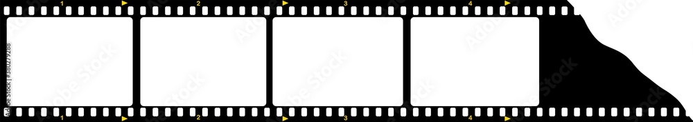 film strip, analog film, clean frames for your pix, vector illustration