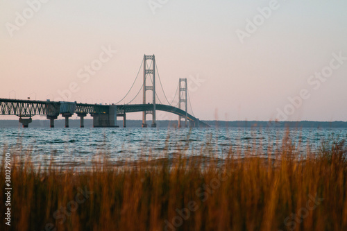 Wallpaper Mural View of the Mackinac Bridge Torontodigital.ca