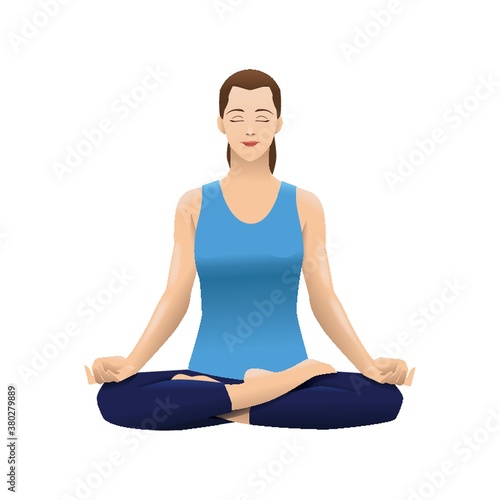 woman practising yoga