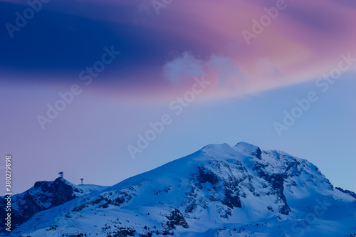 Sunset over French Alps in SuperdÔøΩÔøΩvoluy photo