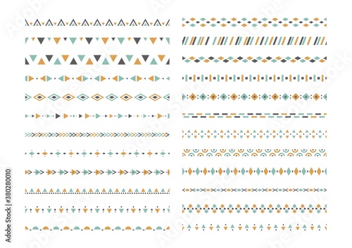 set of pattern border designs