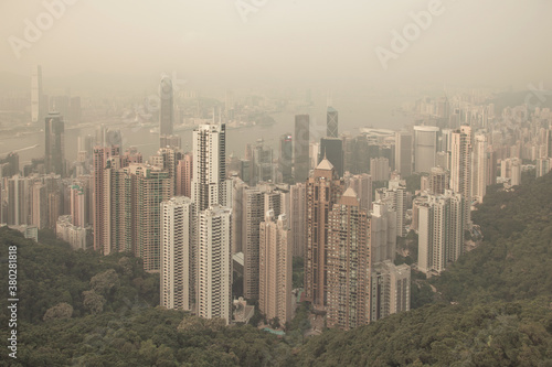 Hong Kong on a smoggy day photo