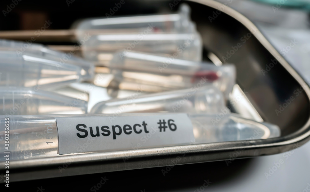 Criminalistic Laboratory, Bullet shell analysis, conceptual image Criminalistic Laboratory, Bullet shell analysis, conceptual image