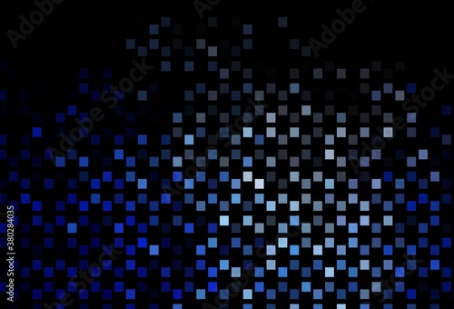 Dark BLUE vector pattern with crystals  rectangles.
