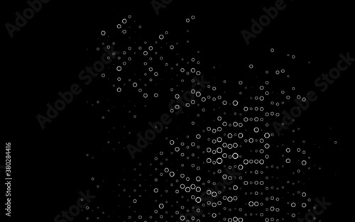 Dark Silver, Gray vector cover with spots. Blurred decorative design in abstract style with bubbles. Template for your brand book.