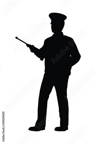 WWII soldier silhouette vector