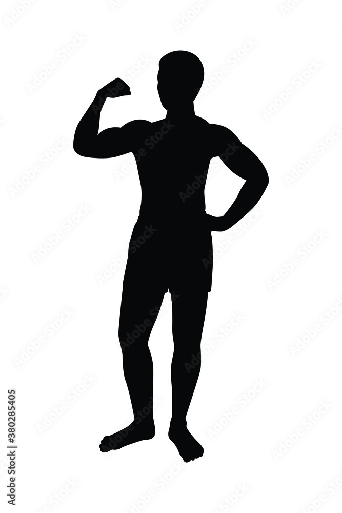 Man body silhouette vector