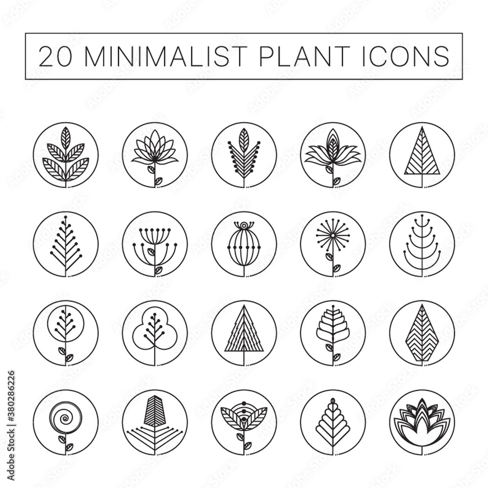 Set of plant icons Set of plant icons