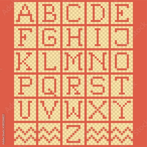 Set of alphabet icons