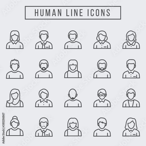 Set of human icons