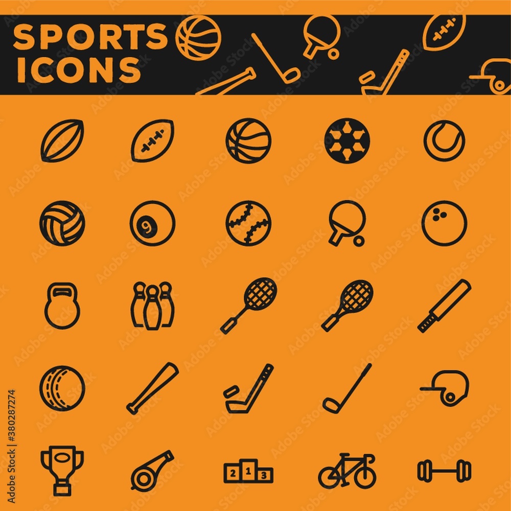 Obraz premium set of sports icons