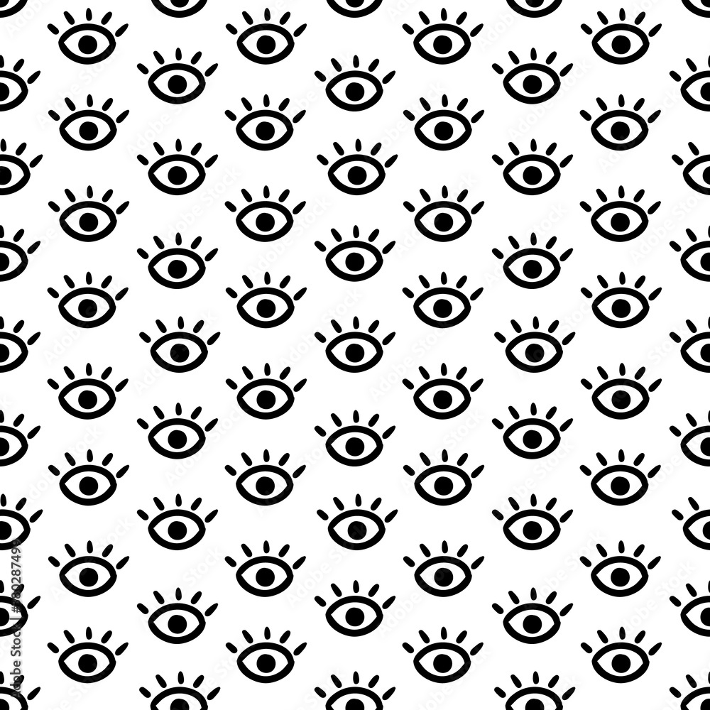Seamless pattern with repeating open eyes. Beautiful fabric print. It can be used for packaging, wrapping paper, textile, home decor etc. Graphic vector illustration. Seamless pattern with repeating open eyes. Beautiful fabric print. It can be used for packaging, wrapping paper, textile, home decor etc. Graphic vector illustration.