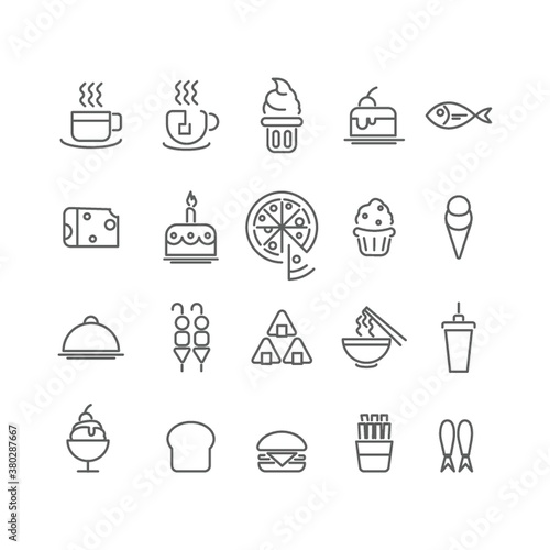 collection of food icons