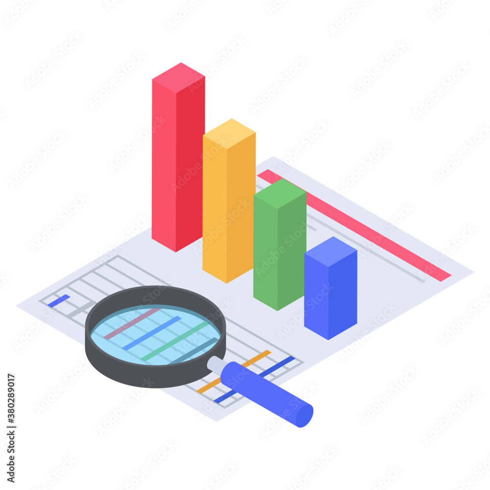 Business analysis in isometric icon
Business analysis in isometric icon