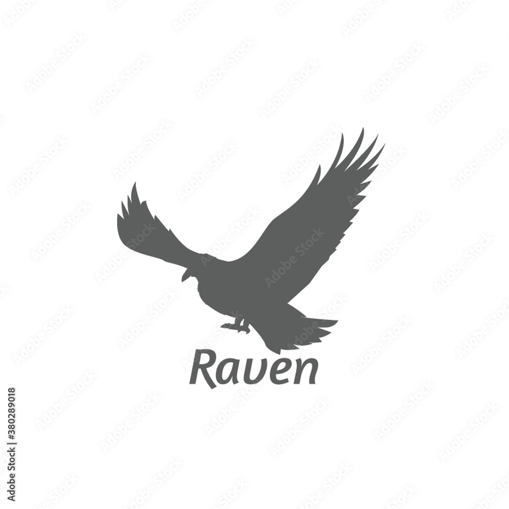 silhouette of a raven silhouette of a raven