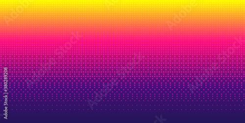 Sky pixel background gradient. Seamless pattern. Retro 8-bit game wallpaper. Bright vector backdrop photo