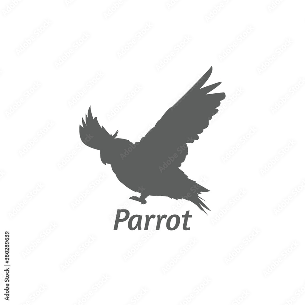 silhouette of a parrot silhouette of a parrot