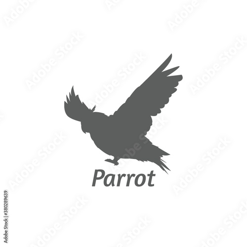 silhouette of a parrot