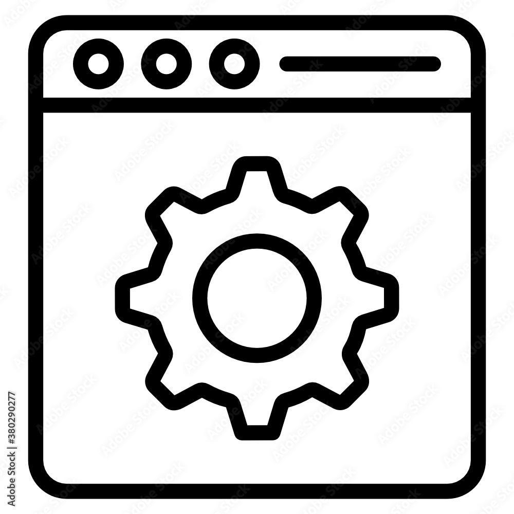 Cog wheel on webpage showing web setting icon
Cog wheel on webpage showing web setting icon