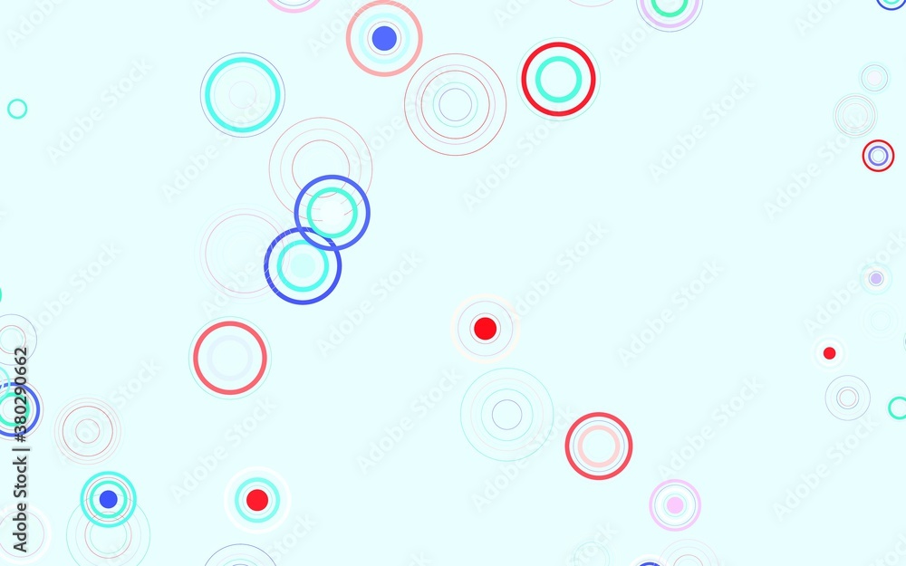 Light Green, Red vector pattern with spheres.