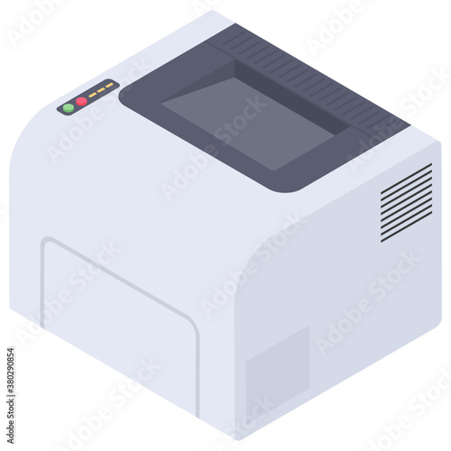 
Printer icon, isometric vector
