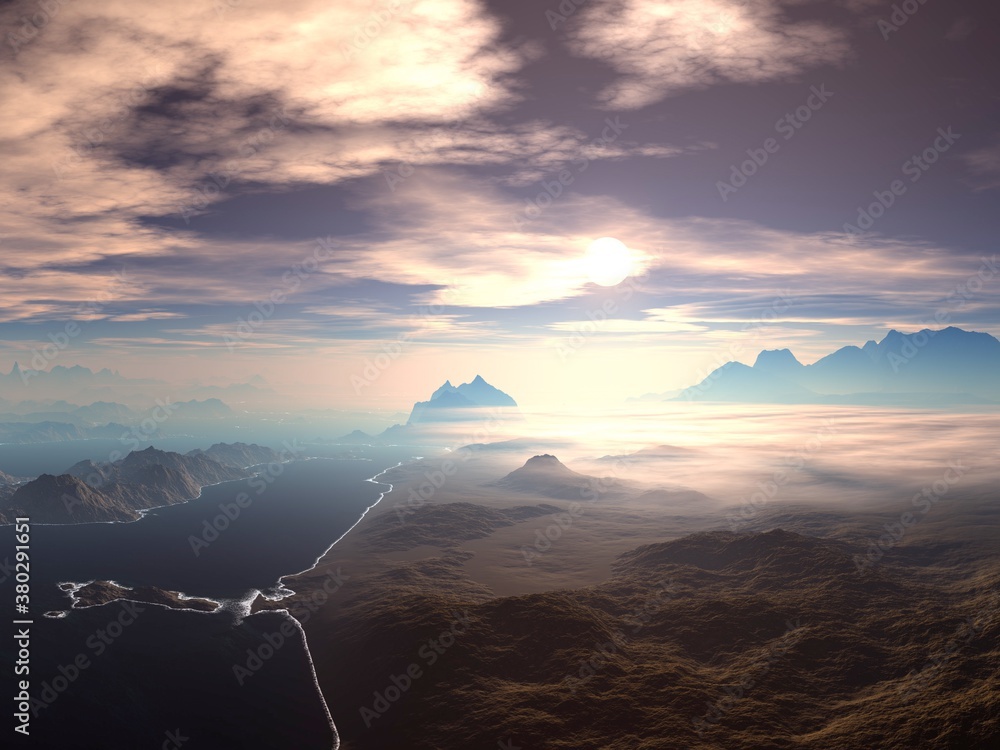 Naklejka premium Beautiful mountain landscape