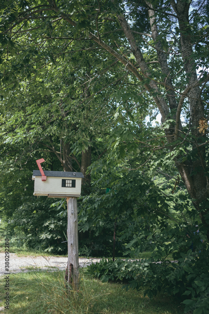 Country Style Roadside Mailbox Typical of Rural Areas Country Style Roadside Mailbox Typical of Rural Areas